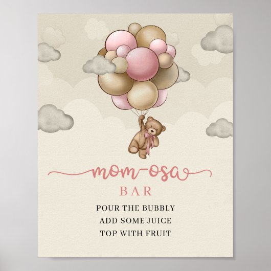 Wir können frühzeitig pinkfarbene Elfenbeinbraun-M Poster (Vorne)