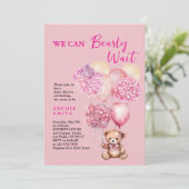 Wir können frühzeitig rosa Ballon-Hydrangea warten Einladung (Stehend Vorderseite)