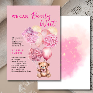 Wir können frühzeitig rosa Ballon-Hydrangea warten Einladung