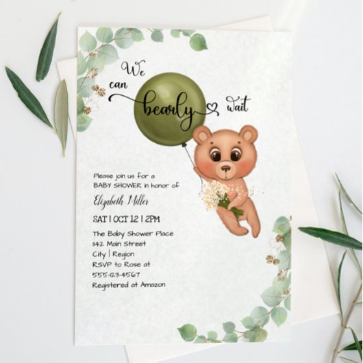 Wir können frühzeitig (selten) eine Teddy Bear Bab Einladung