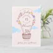 Wir können frühzeitig warnen Hot Air Ballon Teddy  Einladung (Stehend Vorderseite)