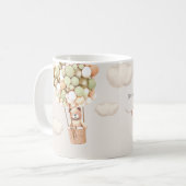 Wir können frühzeitig warten! Baby Dusche Green Go Kaffeetasse (Vorderseite Links)