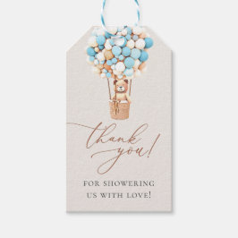 Wir können frühzeitig warten! Baby Shower Einladun Geschenkanhänger