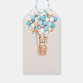 Wir können frühzeitig warten! Baby Shower Einladun Geschenkanhänger (Rückseite)