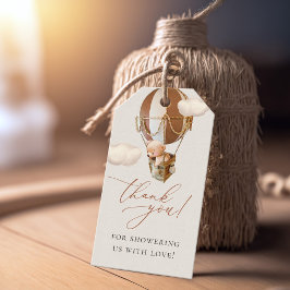 Wir können frühzeitig warten! Baby Shower Einladun Geschenkanhänger