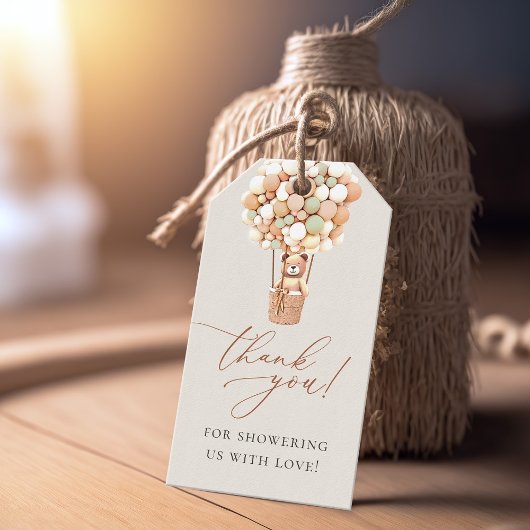 Wir können frühzeitig warten! Baby Shower Einladun Geschenkanhänger