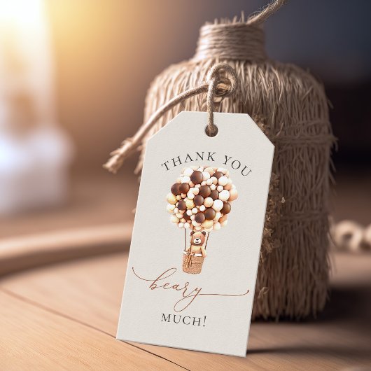 Wir können frühzeitig warten! Baby Shower Einladun Geschenkanhänger