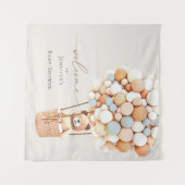 Wir können frühzeitig warten! Babyduschband Wandteppich (Vorderseite (Horizontal))