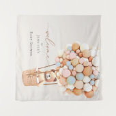 Wir können frühzeitig warten! Babyduschband Wandteppich (Vorderseite (Horizontal))