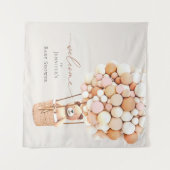 Wir können frühzeitig warten! Babyduschband Wandteppich (Vorderseite (Horizontal))