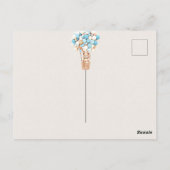 Wir können frühzeitig warten! Babydusche Danke Pos Postkarte (Rückseite)