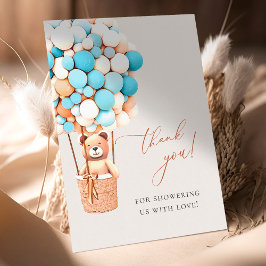 Wir können frühzeitig warten! Babydusche Danke Pos Postkarte