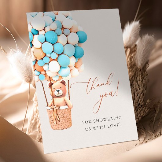 Wir können frühzeitig warten! Babydusche Danke Pos Postkarte