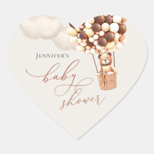 Wir können frühzeitig warten! Babydusche Heart Sti Herz-Aufkleber