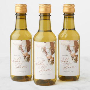 Wir können frühzeitig warten! Babydusche Mini-Wein Weinetikett