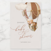 Wir können frühzeitig warten! Babydusche Mini-Wein Weinetikett (Einzelnes Label)