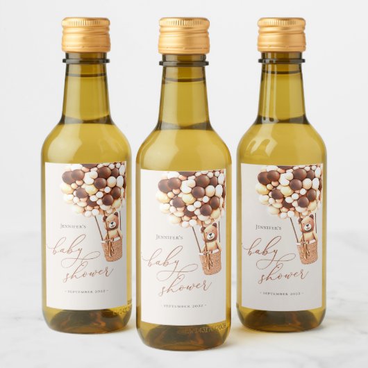 Wir können frühzeitig warten! Babydusche Mini-Wein Weinetikett (Flaschen)