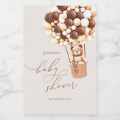 Wir können frühzeitig warten! Babydusche Mini-Wein Weinetikett (Einzelnes Label)