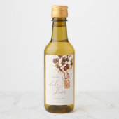 Wir können frühzeitig warten! Babydusche Mini-Wein Weinetikett (Vorderseite)