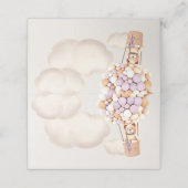 Wir können frühzeitig warten! Babydusche Platzkart Platzkarte (Außenseite Aufgefaltet)