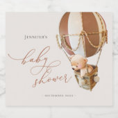 Wir können frühzeitig warten! Babydusche Sparkling Schaumweinetikett (Einzelnes Label)