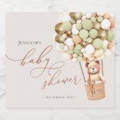 Wir können frühzeitig warten! Babydusche Sparkling Schaumweinetikett (Einzelnes Label)