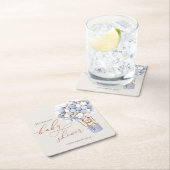 Wir können frühzeitig warten! Babydusche Square Pa Rechteckiger Pappuntersetzer (Vor Ort)