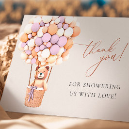 Wir können frühzeitig warten! Babydusche Vielen Da Dankeskarte