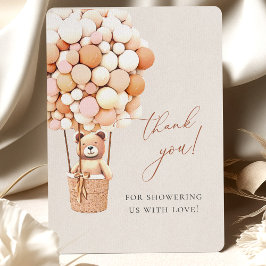 Wir können frühzeitig warten! Babydusche Vielen Da Dankeskarte