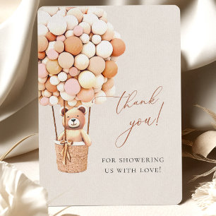 Wir können frühzeitig warten! Babydusche Vielen Da Dankeskarte