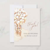 Wir können frühzeitig warten! Babydusche Vielen Da Dankeskarte (Vorderseite)