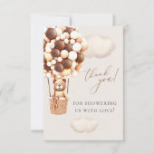 Wir können frühzeitig warten! Babydusche Vielen Da Dankeskarte (Vorderseite)