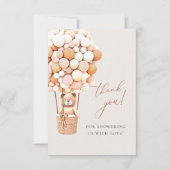 Wir können frühzeitig warten! Babydusche Vielen Da Dankeskarte (Vorderseite)