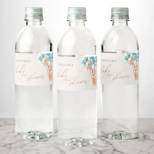Wir können frühzeitig warten! Babydusche Wasserfla Wasserflaschenetikett