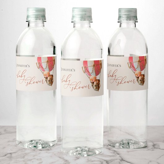 Wir können frühzeitig warten! Babydusche Wasserfla Wasserflaschenetikett