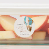 Wir können frühzeitig warten! Babyduschetiketten Etiketten (Befestigt)