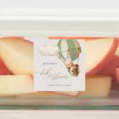 Wir können frühzeitig warten! Babyduschetiketten Etiketten (Befestigt)