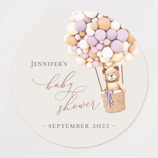 Wir können frühzeitig warten! Babyduschetiketten Etiketten (Design 1)