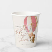 Wir können frühzeitig warten! Babyduschpapier Pappbecher (Vorderseite)