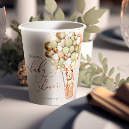 Wir können frühzeitig warten! Babyduschpapier Pappbecher