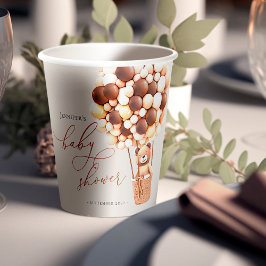 Wir können frühzeitig warten! Babyduschpapier Pappbecher