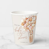 Wir können frühzeitig warten! Babyduschpapier Pappbecher (Vorderseite)