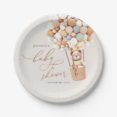 Wir können frühzeitig warten! Babyduschplatte Pappteller (Vorderseite)