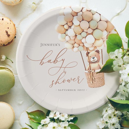 Wir können frühzeitig warten! Babyduschplatte Pappteller