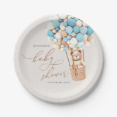 Wir können frühzeitig warten! Babyduschplatte Pappteller (Vorderseite)