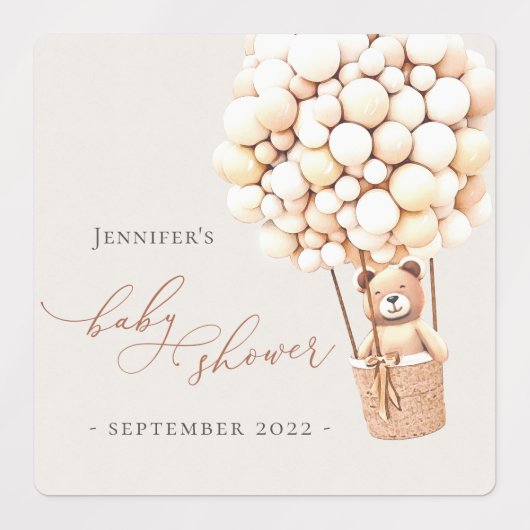 Wir können frühzeitig warten! Babyparty Etiketten (Design 1)