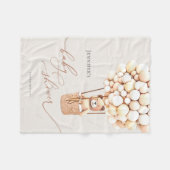 Wir können frühzeitig warten! Babyparty Fleecedecke (Vorderseite (Horizontal))