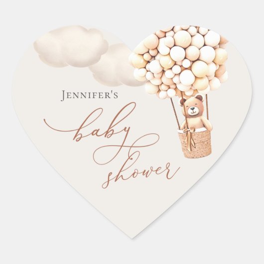 Wir können frühzeitig warten! Babyparty Herz-Aufkleber (Vorderseite)