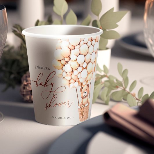 Wir können frühzeitig warten! Babyparty Pappbecher