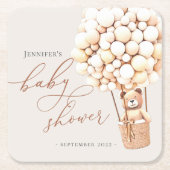 Wir können frühzeitig warten! Babyparty Rechteckiger Pappuntersetzer (Vorderseite)